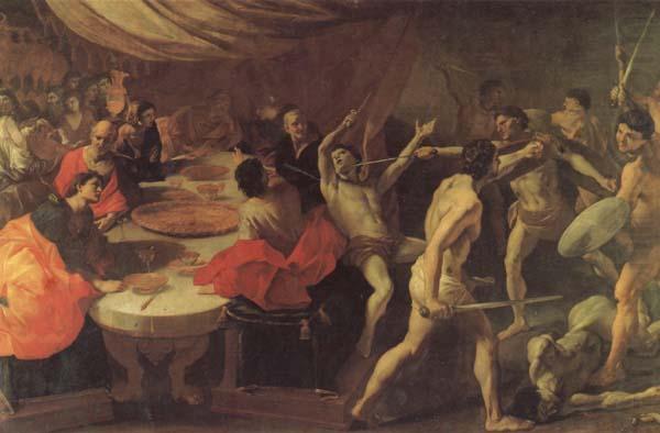 LANFRANCO, Giovanni Banquet with a Gladiatorial Contest china oil painting image